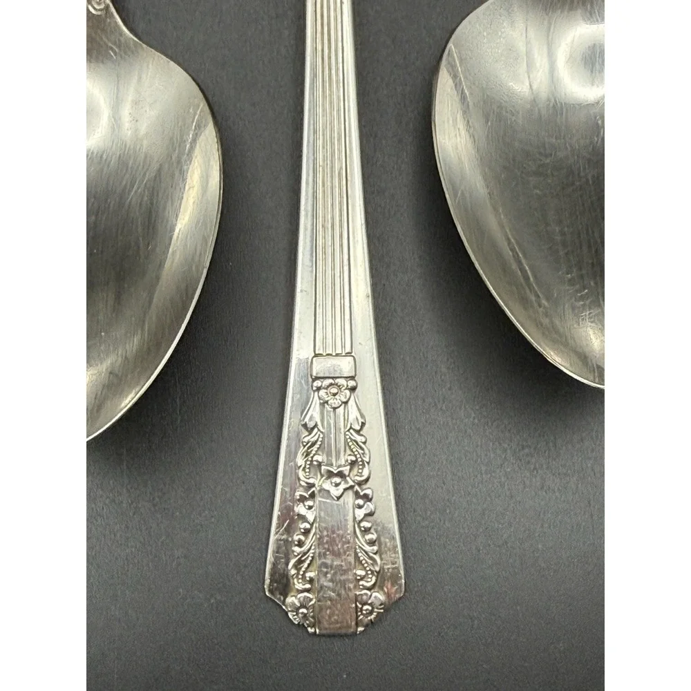 Vintage Oneida Wm A Rogers Silverplate Place Spoon Avenue Pattern 1939 Set Of 6